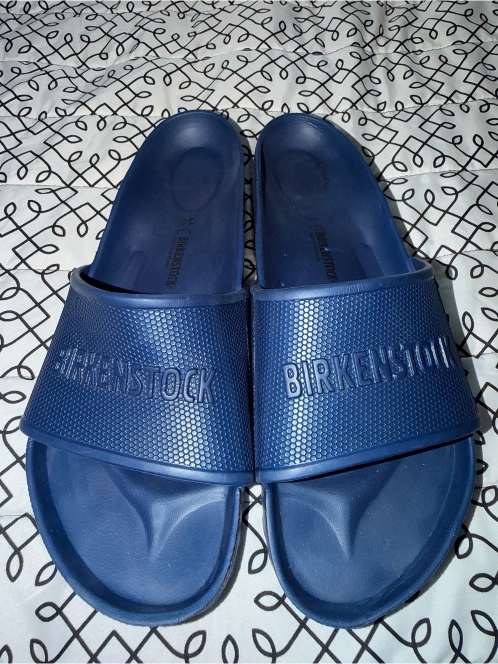 Birkenstock Mens Barbados Eva Navy Slides